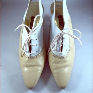 Escada Wingtip Sling Back Heels